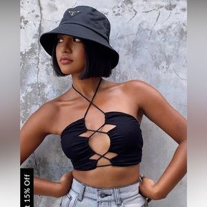 Motel Rocks black Taka crop top